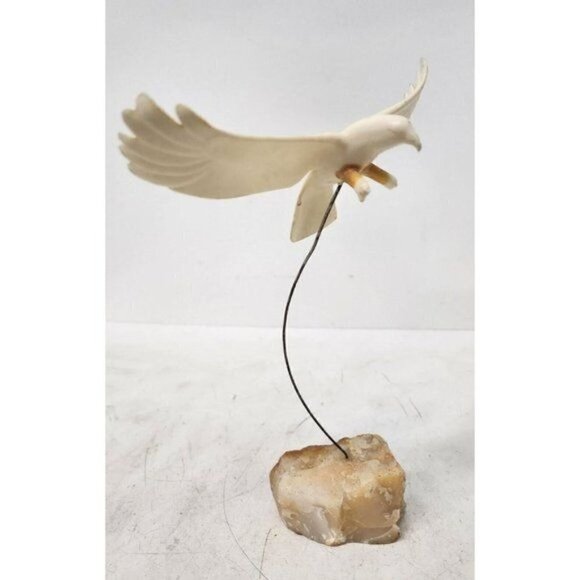 VTG 1974 Marvin Wernick Flying Seagulls In Flight Kinetic Sculpture Quartz Base - Picture 1 of 10